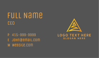 Yellow Arrow Triangle Business Card Image Preview