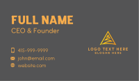 Yellow Arrow Triangle Business Card Image Preview