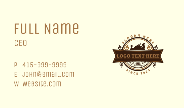 Woodwork Timber Crafting Business Card Design Image Preview