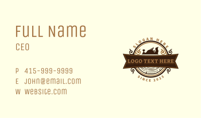 Woodwork Timber Crafting Business Card Image Preview