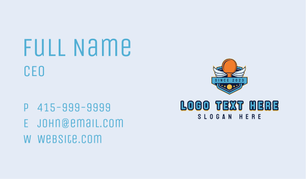 Table Tennis Tournament Business Card Design Image Preview