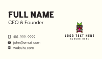 Tribal Tiki Mask Business Card Image Preview