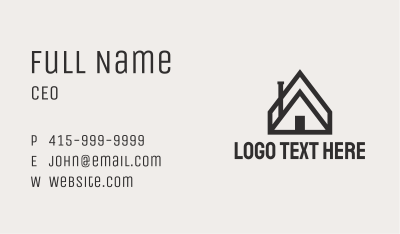 Roofing Real Estate Establishment  Business Card Image Preview