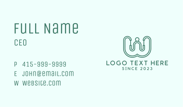 Organization Letter W Business Card Design Image Preview