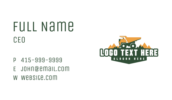 Industrial Transportation Truck Business Card Design Image Preview