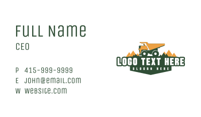 Industrial Transportation Truck Business Card Image Preview