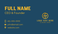 Gold Lightning Energy Business Card Image Preview