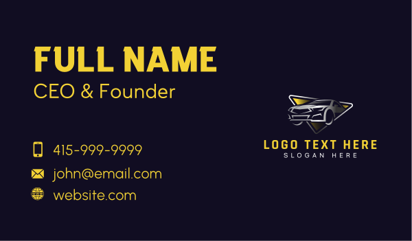 Garage Automotive Detailing Business Card Design