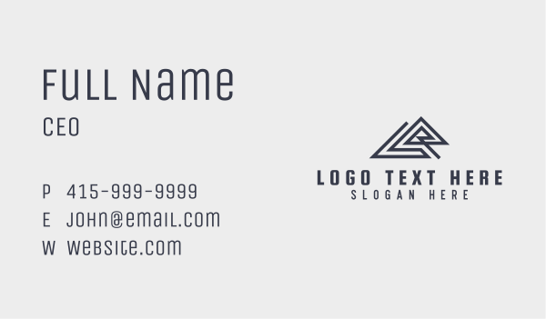 Corporate Abstract Letter A Business Card Design Image Preview