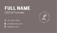 Feminine Luxury Letter Business Card Design