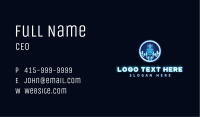 Neon Light Podcast Microphone Business Card Image Preview