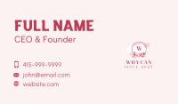 Beauty Salon Wreath Letter  Business Card Image Preview