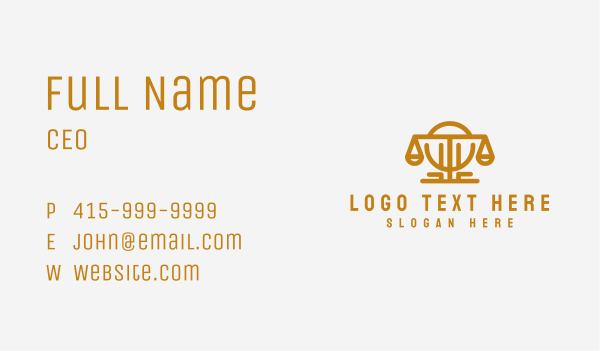 Law Justice Scale Business Card Design Image Preview