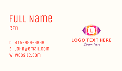Colorful Geometric Eye Letter Business Card Image Preview