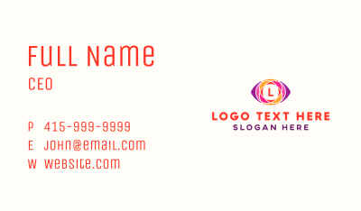 Colorful Geometric Eye Letter Business Card Image Preview