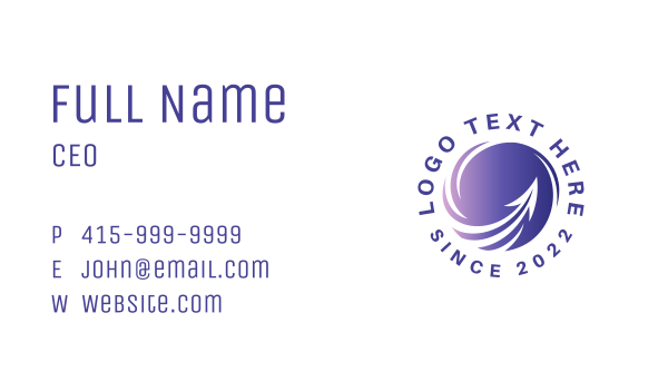 Purple Logistics Arrow Business Card Design Image Preview