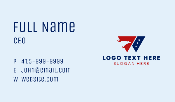 Aviation American Eagle Letter W Business Card Design Image Preview