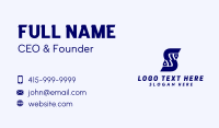 Blue Subdivision Letter S Business Card Image Preview