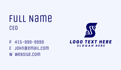 Blue Subdivision Letter S Business Card Image Preview