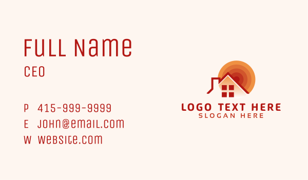 Sun House Residence Business Card Design Image Preview