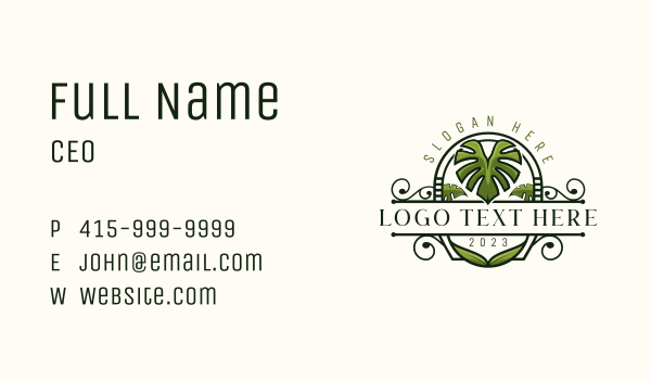 Botanical Ornament Plant Business Card Design Image Preview