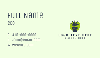 Marijuana Vase Plant Business Card Image Preview