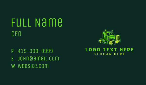 Trucking Freight Cargo Logistics Business Card Design Image Preview