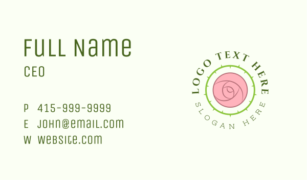 Circular Rose Thorns Business Card Design Image Preview