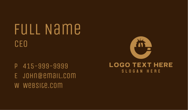 Brown Coffee Mug Business Card Design Image Preview