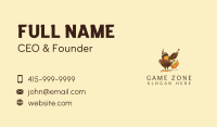 Chicken Drummer Mascot  Business Card Image Preview