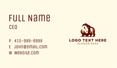 Bull Horn Bison Business Card Image Preview