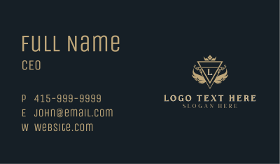 Luxurious Wreath Crown  Business Card Image Preview