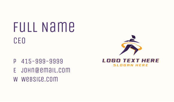 Athlete Marathon Runner Business Card Design Image Preview