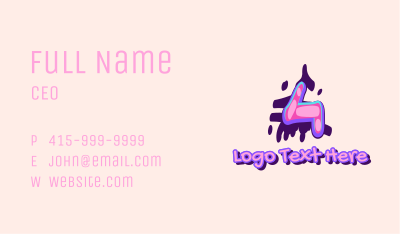 Pop Graffiti Art Number 4 Business Card Image Preview
