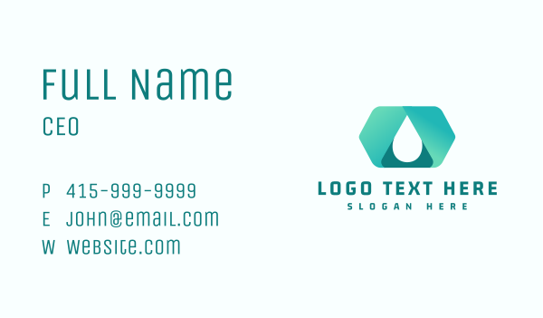 Water Liquid Droplet Business Card Design Image Preview