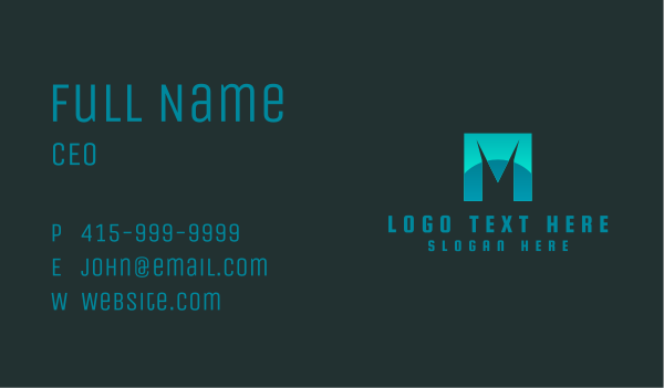 Marketing Agency Letter M  Business Card Design Image Preview
