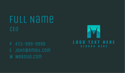 Marketing Agency Letter M  Business Card Image Preview