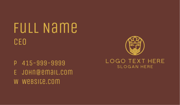 Geometric King Badge Business Card Design Image Preview