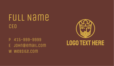 Geometric King Badge Business Card