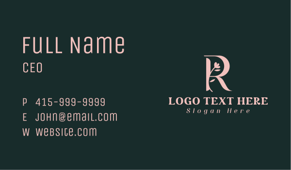 Fragrance Boutique Letter R Business Card Design Image Preview