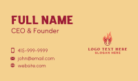 Grill Cow Flame Barbecue Business Card Preview