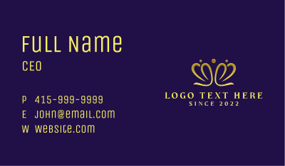 Golden Pageant Crown Business Card Image Preview