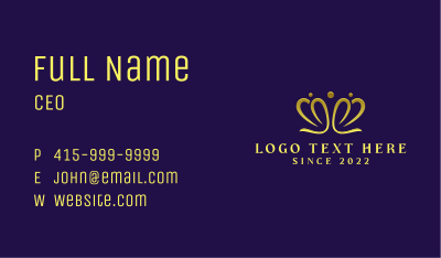Golden Pageant Crown Business Card