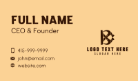 Carpenter Hammer Letter B Business Card Image Preview
