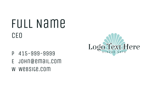 Seashell Clam Wordmark  Business Card Design Image Preview