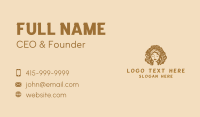 Woman Curly Hair Business Card Preview