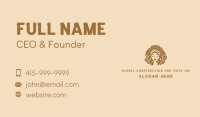 Woman Curly Hair Business Card Image Preview