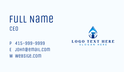 Spray Bottle Cleaning Droplet Business Card Image Preview