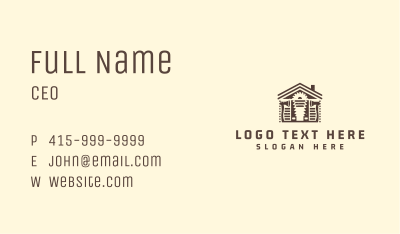 Lumberjack Tool Carpentry Business Card Image Preview