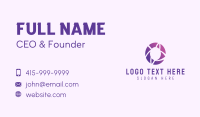 Modern Purple Letter O Business Card Image Preview